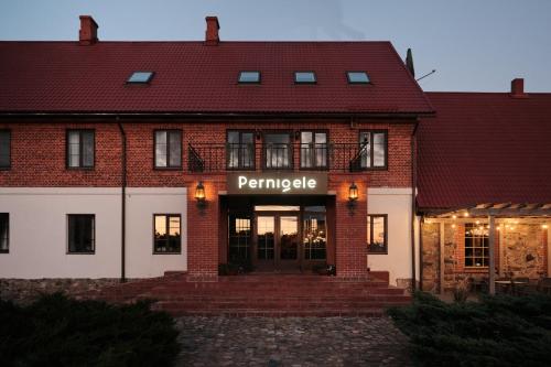 A szálláshely kívülről, Hotel Pernigele in Liepupe