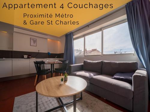 Appartement 5 couchages Gare St Charles/Joliette - Location saisonnière - Marseille