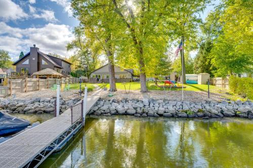 Rock River Retreat with Dock and Seasonal Pool!