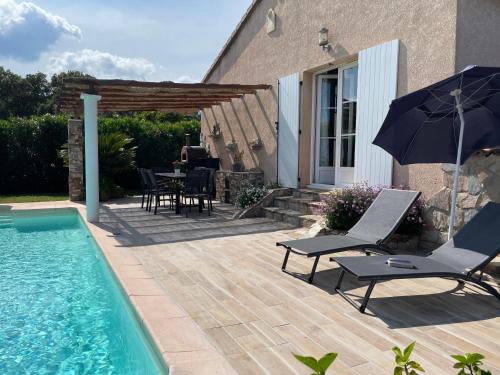 Swimmingpool, Chez Liselotte near Flughafen Bastia-Poretta