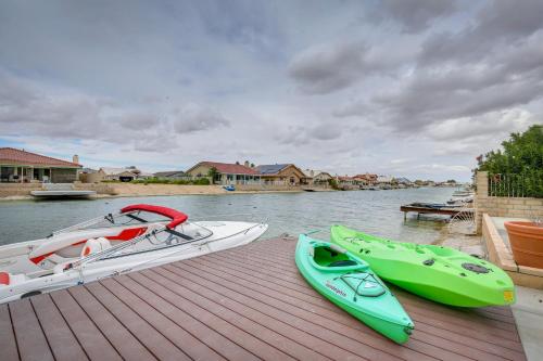 Family Helendale Home - Private Dock and Fire Pit!