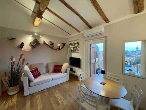 Romantic attic room with panoramic view