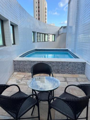 Swimming pool, Flat na Jaqueira - Excelente Localizacao na Zona Norte do Recife - Confortavel e Super Completo in Jaqueira