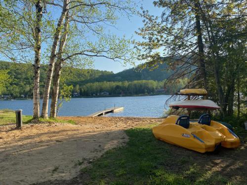 Chalet/SPA l'Oasis avec plage privée, bord du lac!