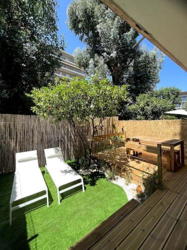 Appartement avec jardin proche mer