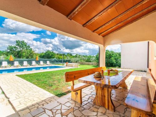 Large villa with swimming pool and fenced garden