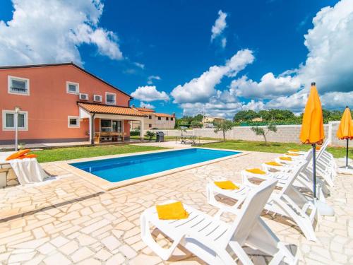 Large villa with swimming pool and fenced garden