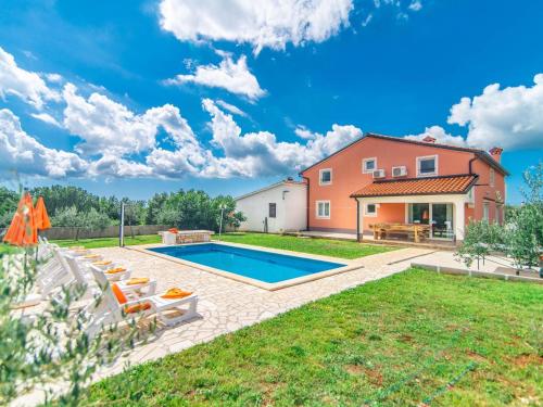Large villa with swimming pool and fenced garden