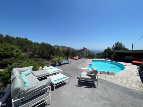 Villa Caiou/ vue Mer/ Piscine/Jardin - Location, gîte - Le Rove