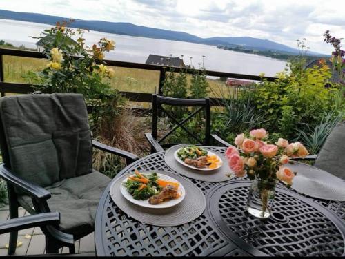 Балкон, Apartmán s terasou a výhledem na jezero Lipno (Apartman s terasou a vyhledem na jezero Lipno) in Фримбурк