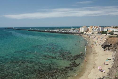 Plages à 190 m, parking privé, belle vue, wifi. - Location saisonnière - Agde