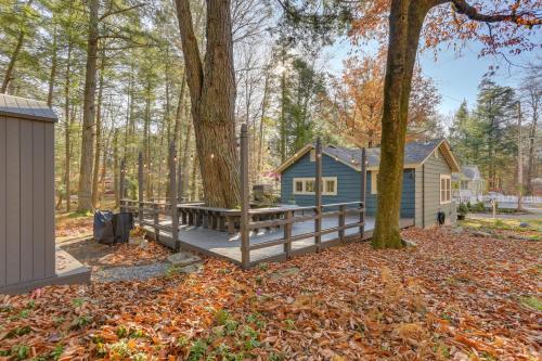 Cozy Catskills Cottage Creekside Deck and Fire Pit