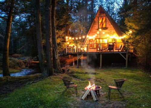 Enchanting River- Water Front A-Frame Cabin