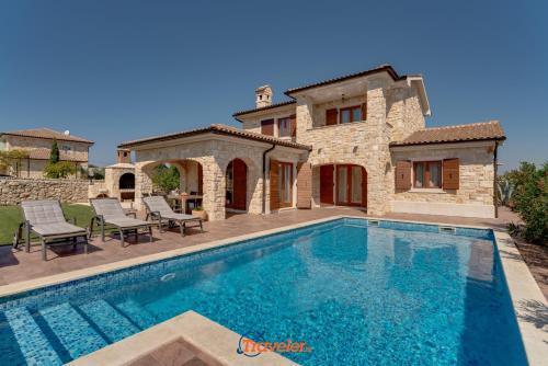 Romantic villa with a large pool and garden in a quiet area - by TRAVELER tourist agency Krk ID 2158