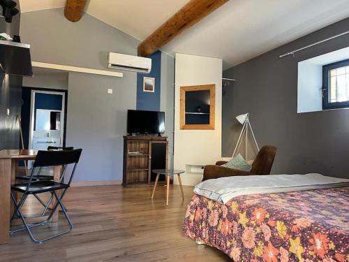 Studio du petit caillou en Drôme provençale - Apartment - Saint-Restitut