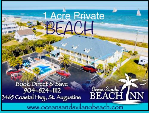 Ocean Sands Beach Boutique Inn-1 Acre Private Beach-St Augustine Historic-2 Miles-Shuttle with Downt