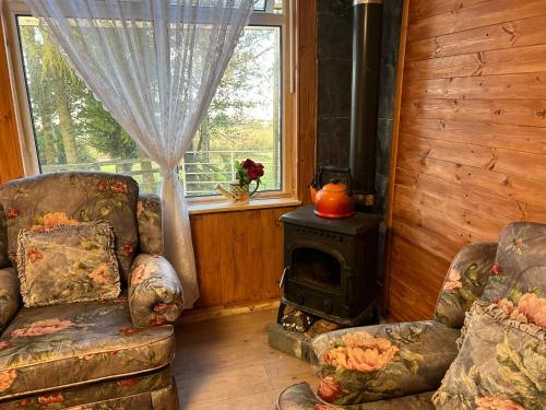 Cozy room in a barn with farm view