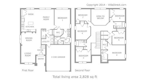 Palm Key Villa 7 bed on Emerald Island Resort in Kissimmee, USA