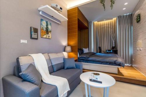 1B1b Cinema, Kitchen, Bathtub, Desk, 1.5min to MRT • 1房1衛 家庭戲院、廚房、浴缸、書桌，1.5分到市府捷運, Tajpej (zdjęcie 10)