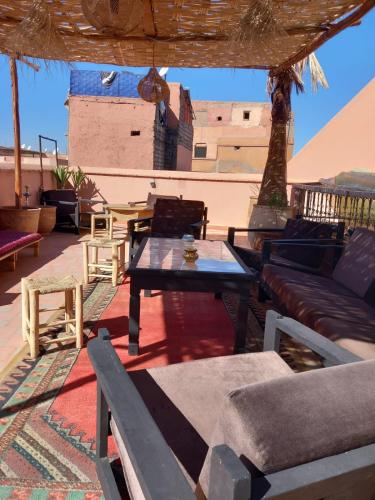Altan/terrasse, Riad Hostel JAD ZIAD in Marrakech