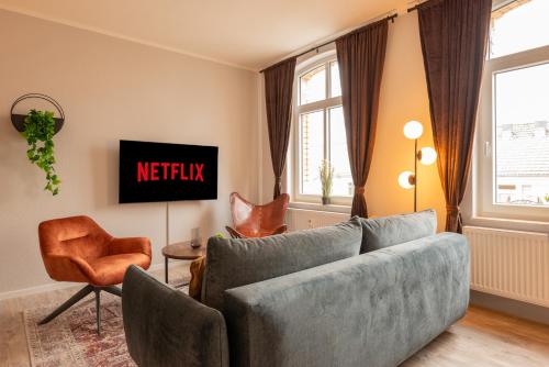 maremar - Style Apartment im Zentrum - Luxus Boxspringbett - Küche - Arbeitsplatz - Highspeed WLAN, Gera (foto 6)