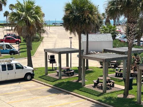 Galveston beach front and ocean views at Casa Del Mar in Galveston, USA