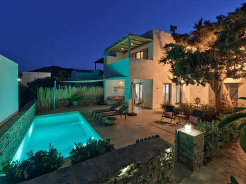 Private Luxury Scarlet beachfront villa, Molos, Paros