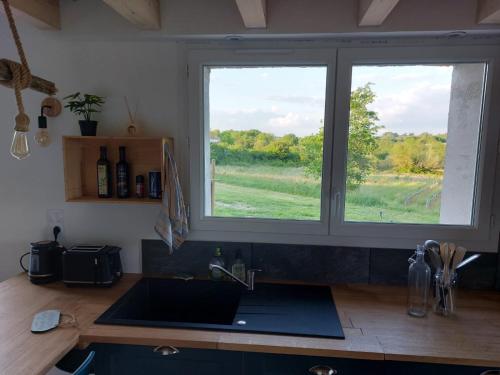 virtuve, La Cabane de Nina, cottage chaleureux in Plassac