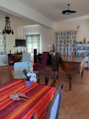 共用Lounge/電視區, Villa Caretta - direkt an einem einsamen Strand im Süden des Peloponnes (Villa Caretta - direkt an einem einsamen Strand im Suden des Peloponnes) in 史卡拉拉哥尼亞斯