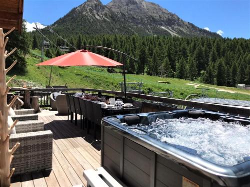 Slope-Side Chalet w/Jacuzzi, Home Cinema, for 16 Guests gîte à louer Cervières