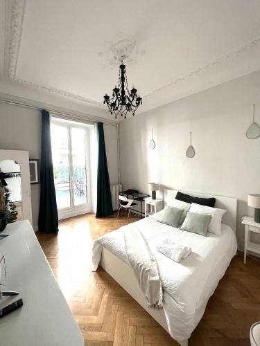 Superbe Appartement de 105 m2, hyper centre avec Terrasse, parking, à 5 min de la mer, Nice (fotografie 7)
