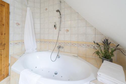 샤워실, Logis Hotel-Restaurant Petry in 비안덴