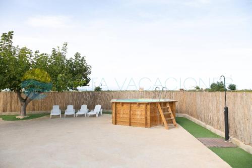 Illa - Casa rural aislada con piscina y cerca playa de la Marquesa -Deltavacaciones, Дельтебре (фото 7)