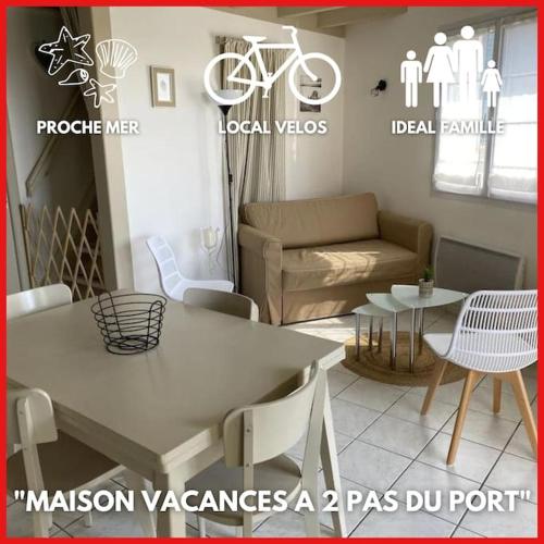 "LA VAGUE" Maison 6 personnes, terrasse, Port plaisance, garage vélos - Location saisonnière - Talmont-Saint-Hilaire