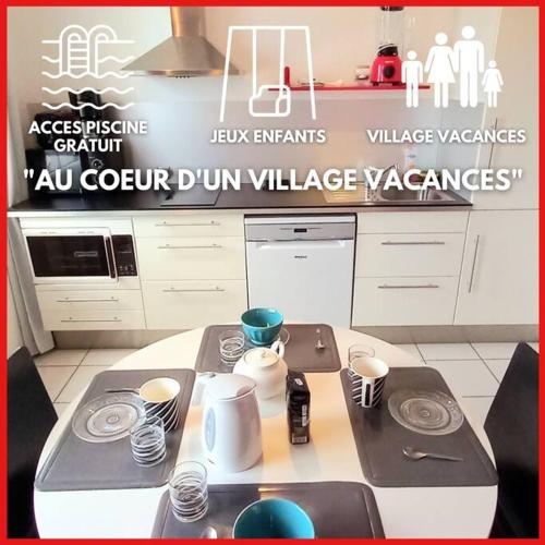 "CŒUR LOISIRS" Appartement 5 personnes, vue sur loisirs, accès parc aquatique gratuit - Location saisonnière - Talmont-Saint-Hilaire