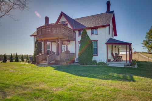 Historic Atchison Farmhouse with Patio Near Downtown