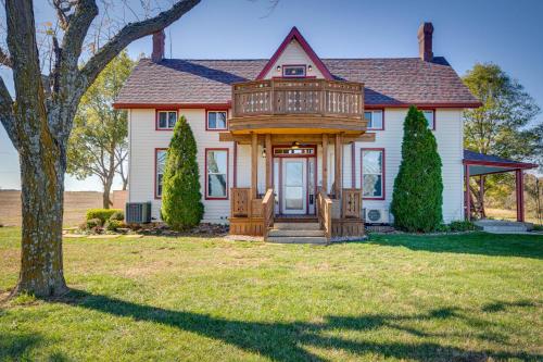 Historic Atchison Farmhouse with Patio Near Downtown