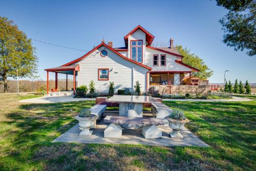 Historic Atchison Farmhouse with Patio Near Downtown