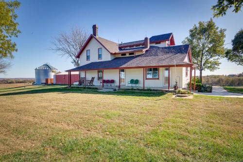 Historic Atchison Farmhouse with Patio Near Downtown