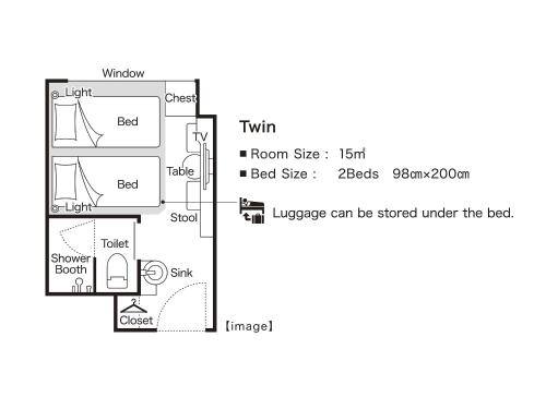 Twin Room with Shower Only - Non Smoking