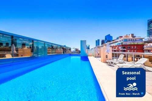 Swimming pool, Family Apartment with Puente de la Mujer View in Puerto Madero in Puerto Madero