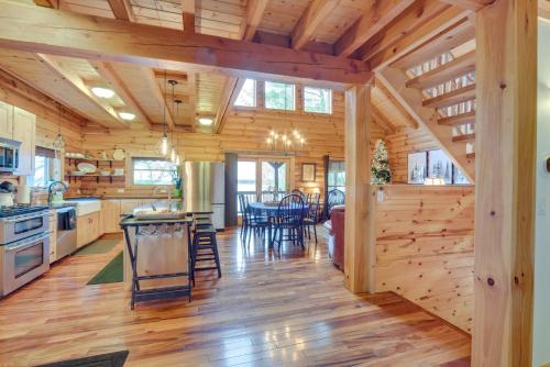 Modern Log Cabin with Rec Room, Steps to Lake!