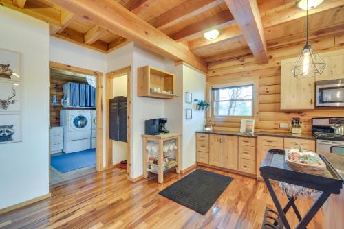 Modern Log Cabin with Rec Room, Steps to Lake! Modern Log Cabin with Rec Room, Steps to Lake!