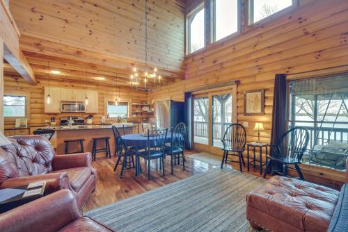 Modern Log Cabin with Rec Room, Steps to Lake!