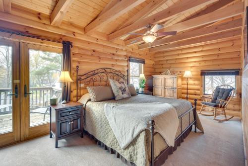 Modern Log Cabin with Rec Room, Steps to Lake! Modern Log Cabin with Rec Room, Steps to Lake!