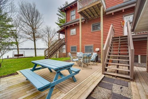 Modern Log Cabin with Rec Room, Steps to Lake! Modern Log Cabin with Rec Room, Steps to Lake!