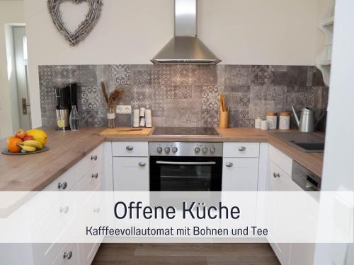 Kitchen, RamosHansenHof Fewo Nordlicht 6 Personen Hund inklusiv in Niesgrau