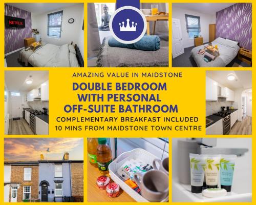 Luxurious Double Rooms with Private Bath and Free Breakfast, Wi-fi - Accommodation - Maidstone