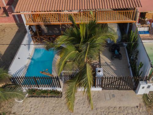 balcon/terrasse, Salv lodge casa frente al mar in Zorritos District