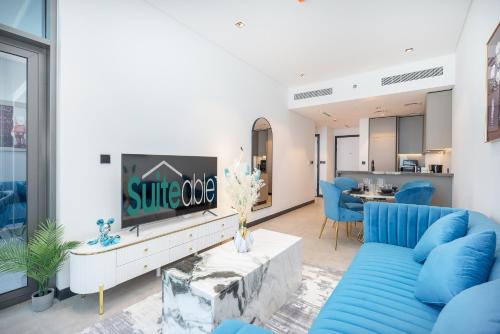 Azure accents apartment with Burj Khalifa view, Dubái (foto 8)